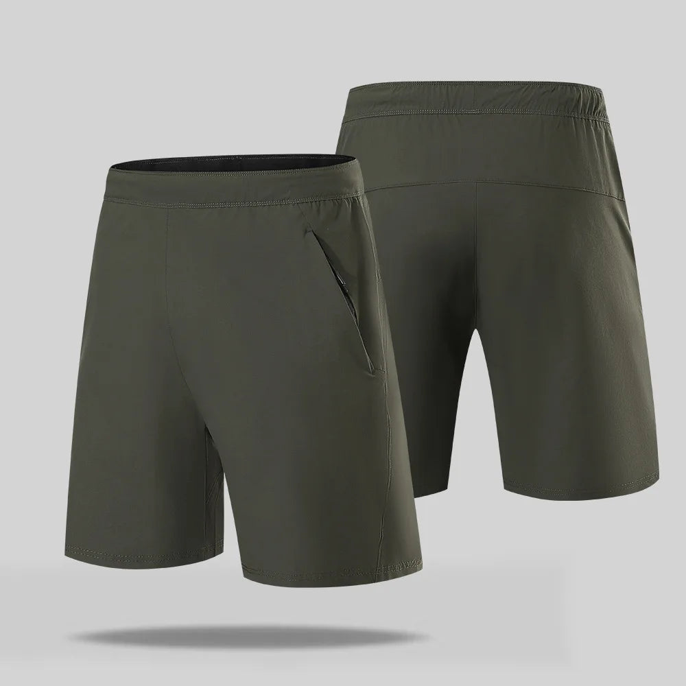 Custom LOGO Men's Sports Quick-drying Zipper Pocket Shorts Summer Casual Outdoor Running Fitness Five-point Pants