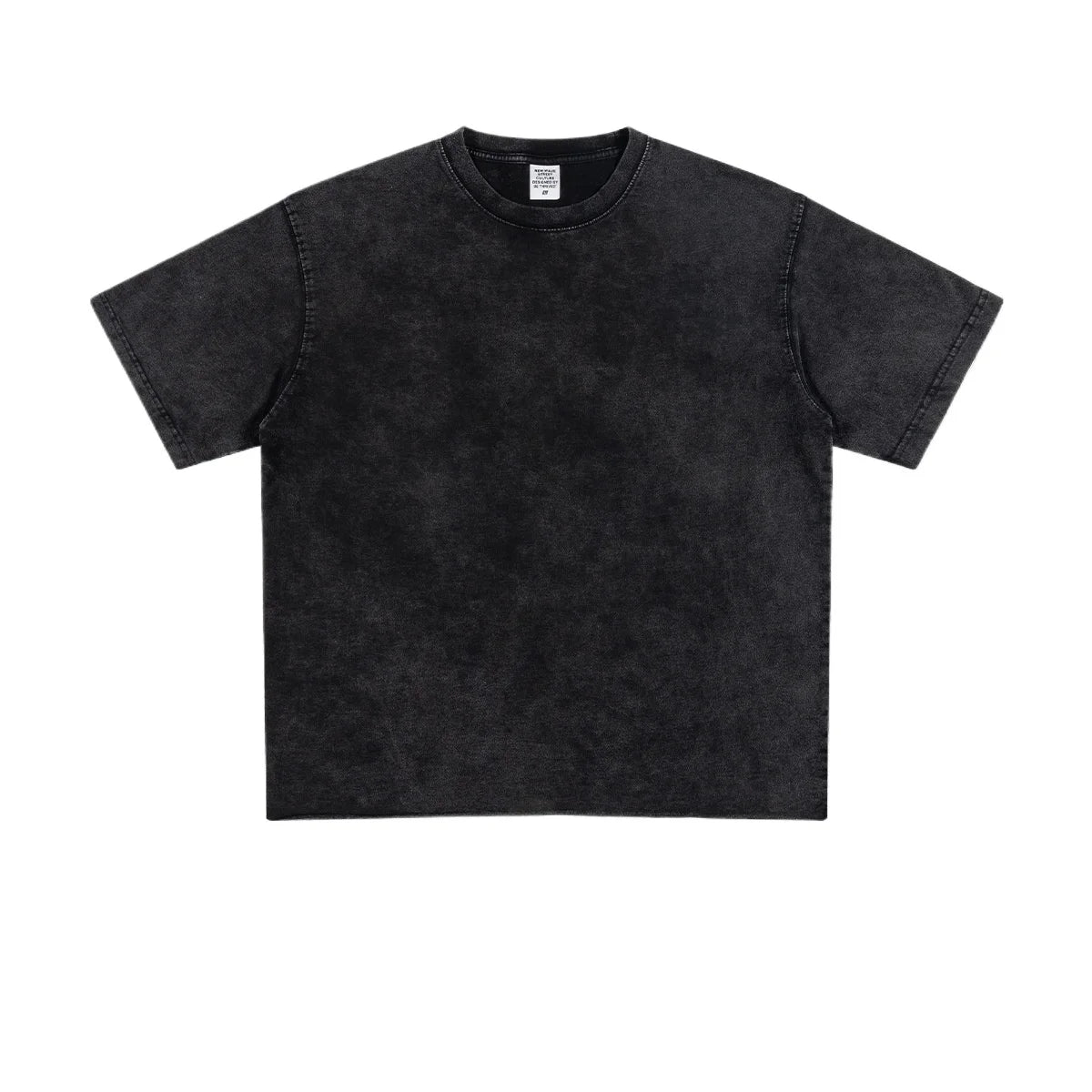 Custom LOGO men's summer short sleeves 260G shorts 410G heavy 100% cotton zip pocket loose edge washed old couple suit