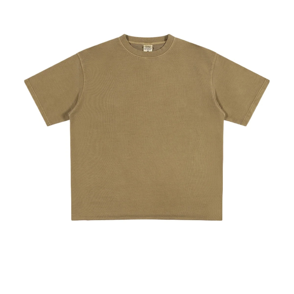 Custom LOGO men's summer short sleeves 260G shorts 410G heavy 100% cotton zip pocket loose edge washed old couple suit
