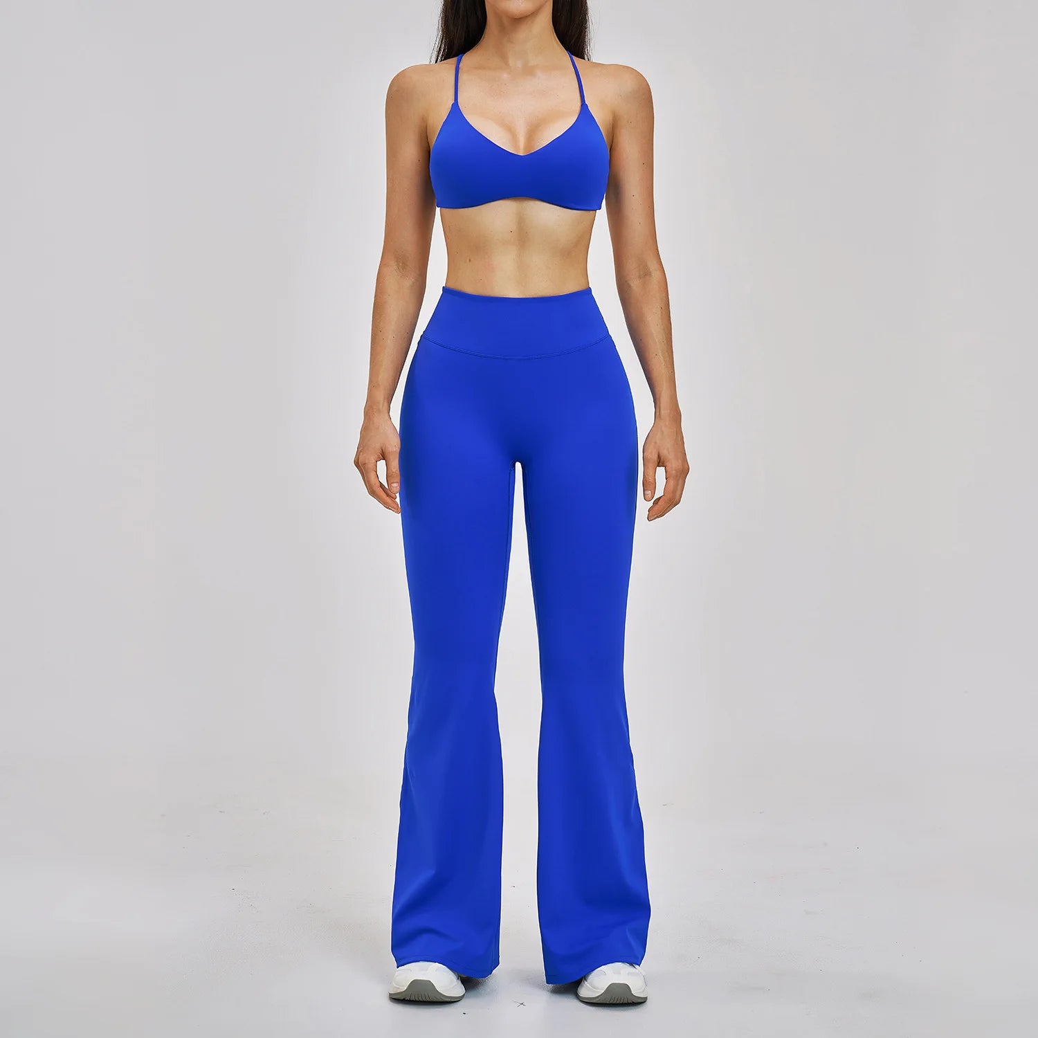 Custom LOGO Women's Skinny Back Yoga Fashion Micro Fitness Sports Outdoor Running Fitness Wear Two-piece Set