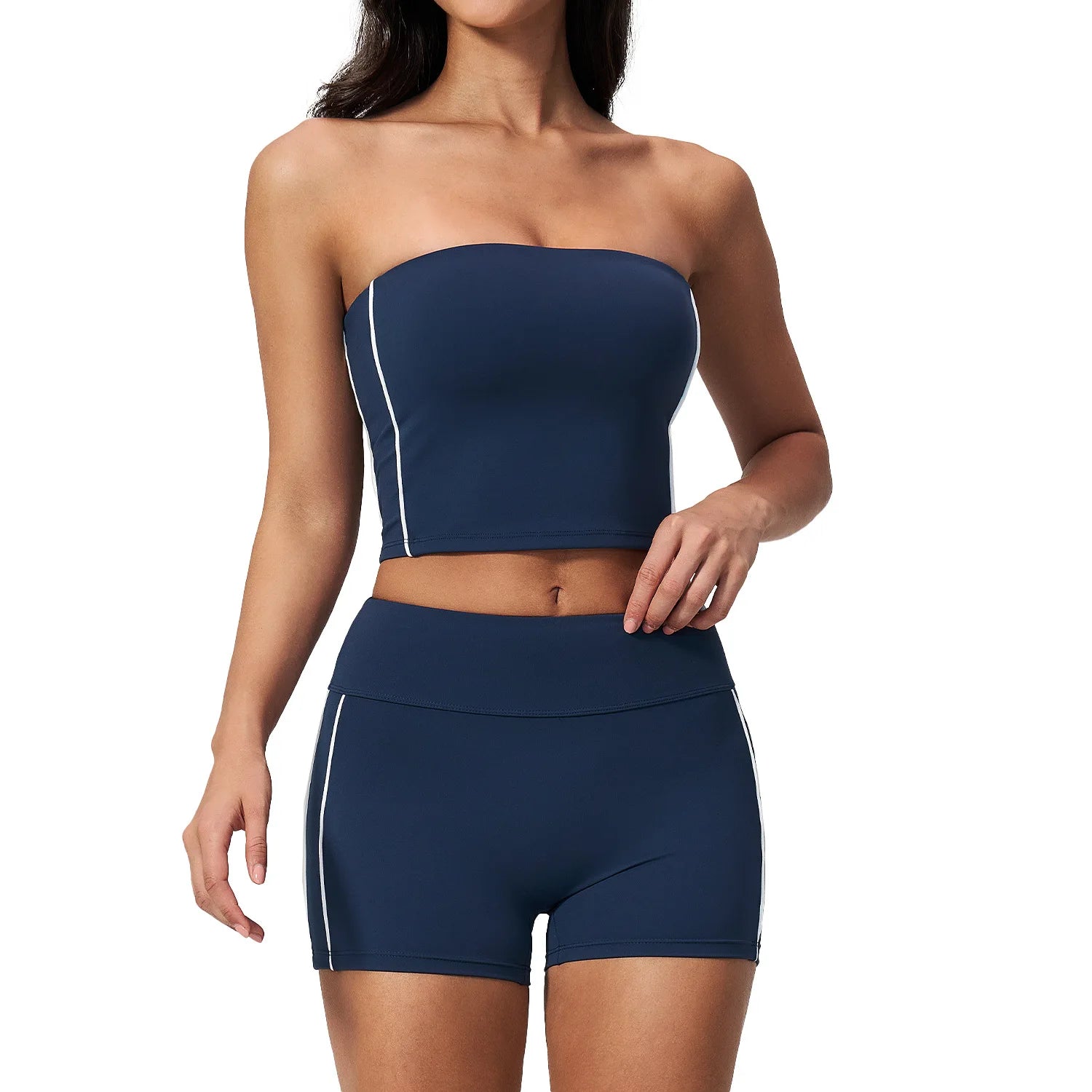 Customizable Yoga With Chest Pad Sports Two-Piece Set | Custom Logo