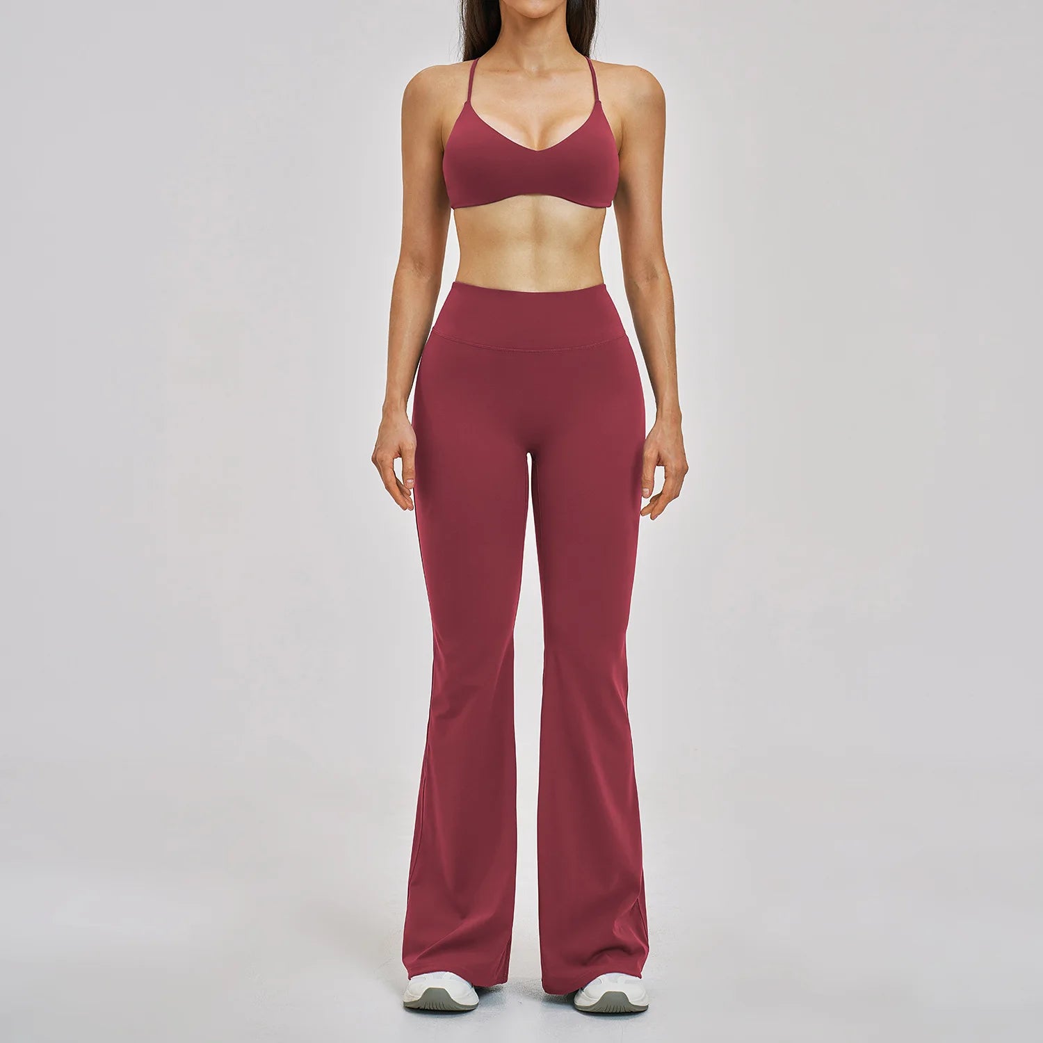 Custom LOGO Women's Skinny Back Yoga Fashion Micro Fitness Sports Outdoor Running Fitness Wear Two-piece Set