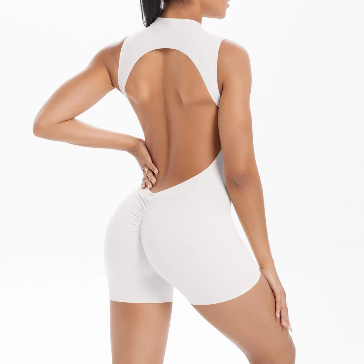 Customizable Beautiful Back Pleats Hip Lift Onesie | Custom Logo