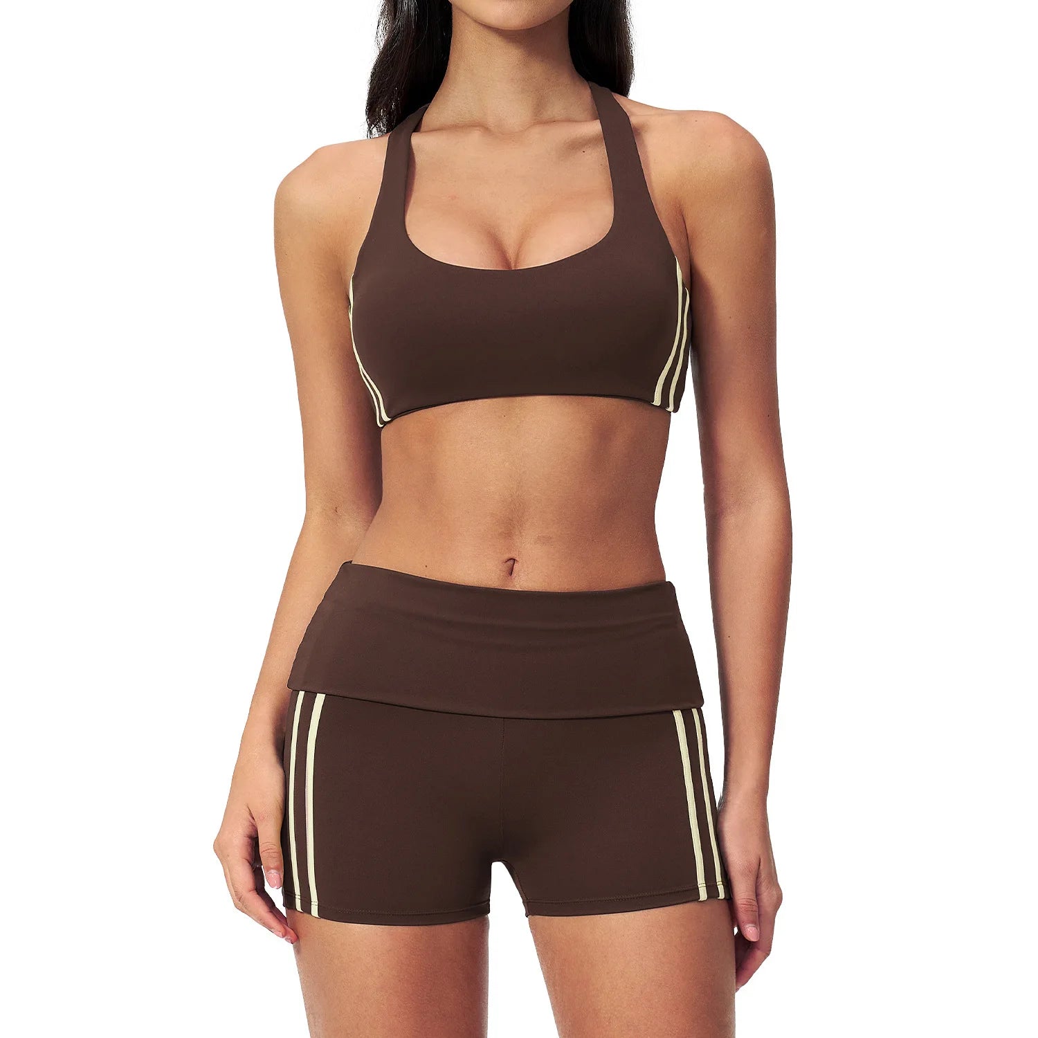 Customizable Yoga Hip Lift Tight Fitness Two-Piece Set | Custom Logo