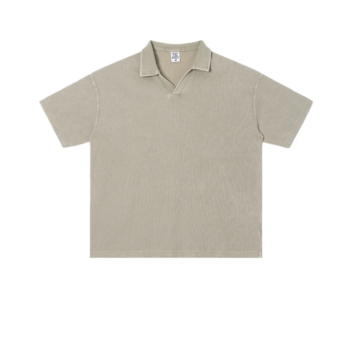 Custom LOGO Men's Summer 235G American Waffle Wash Fade Old Cotton Polyester Boxy Short Wide Shoulder Short Sleeve T-ShirtCustomizable High Quality Skinny Short Sleeve T-Shirt | Custom Logo