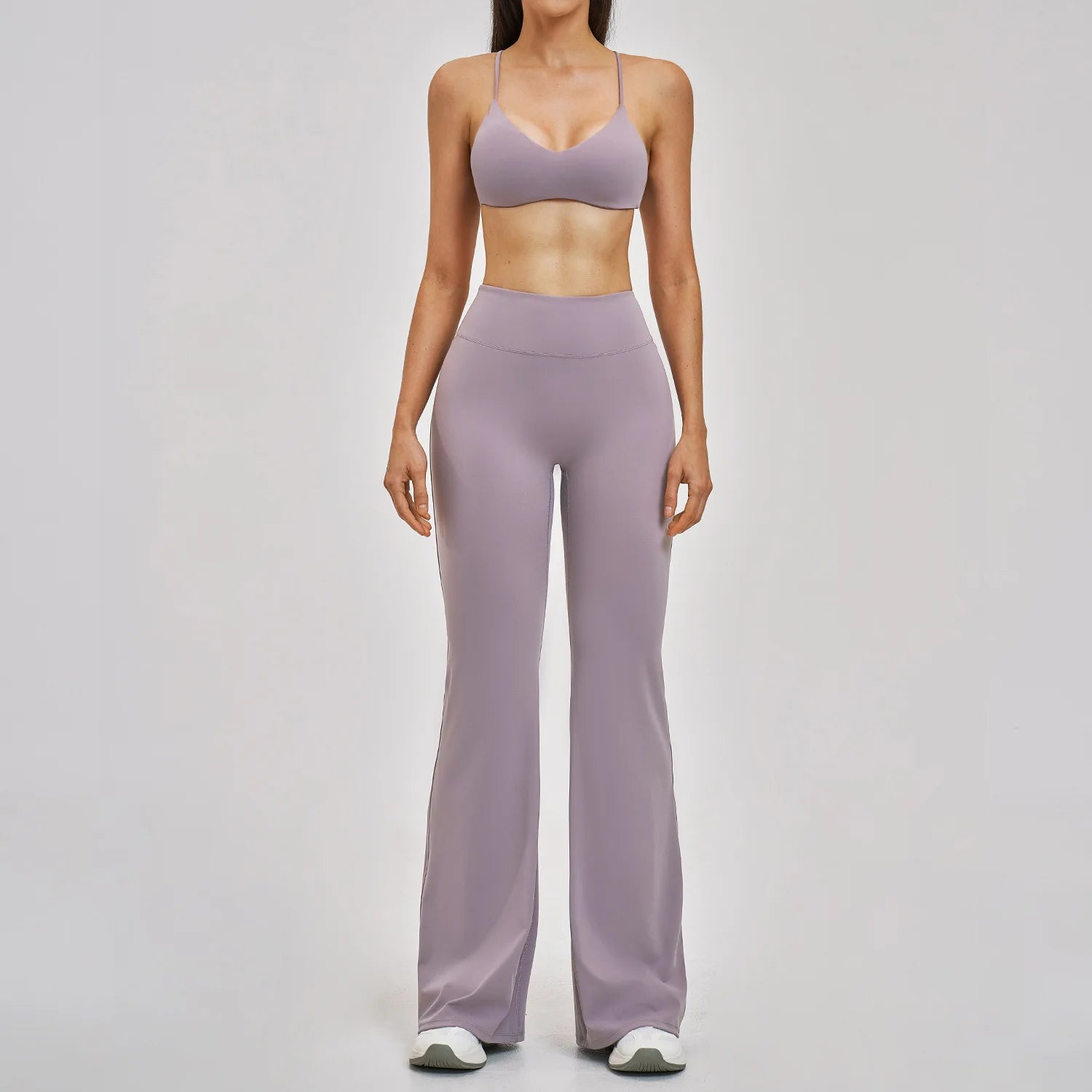 Custom LOGO Women's Skinny Back Yoga Fashion Micro Fitness Sports Outdoor Running Fitness Wear Two-piece Set