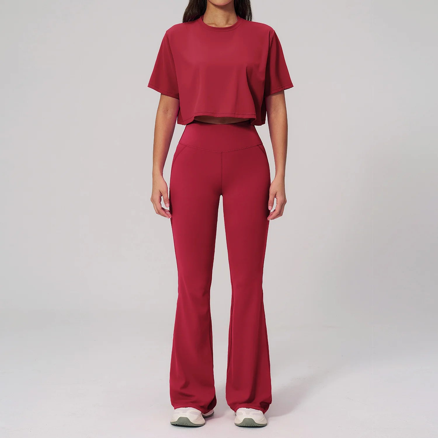 Custom LOGO women's yoga clothes, short sleeves, tight quick-drying trousers, fitness clothes, high-intensity sports suits