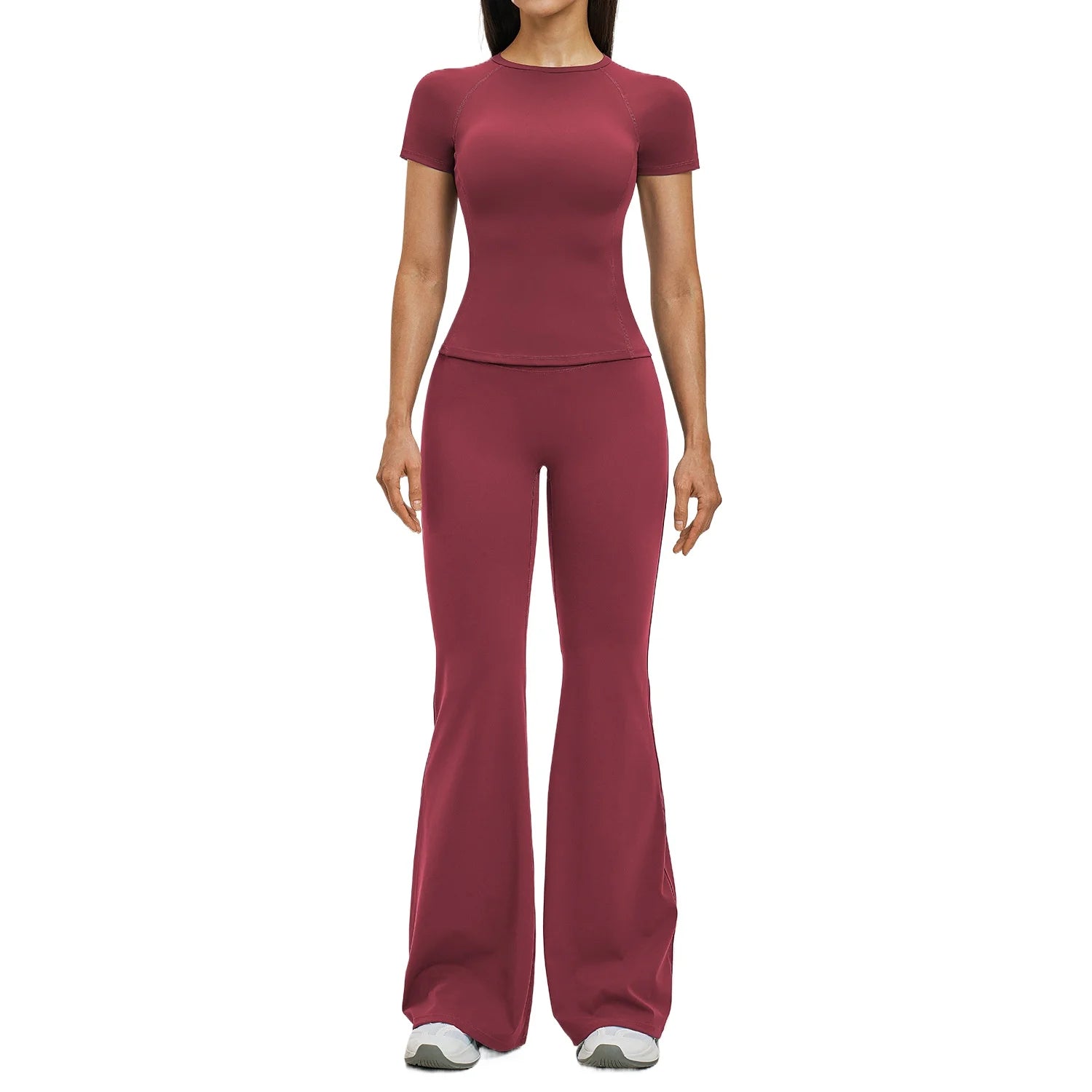 Custom LOGO women's spring and summer new slim-fit quick-drying sports suit casual sports running fitness two-piece set