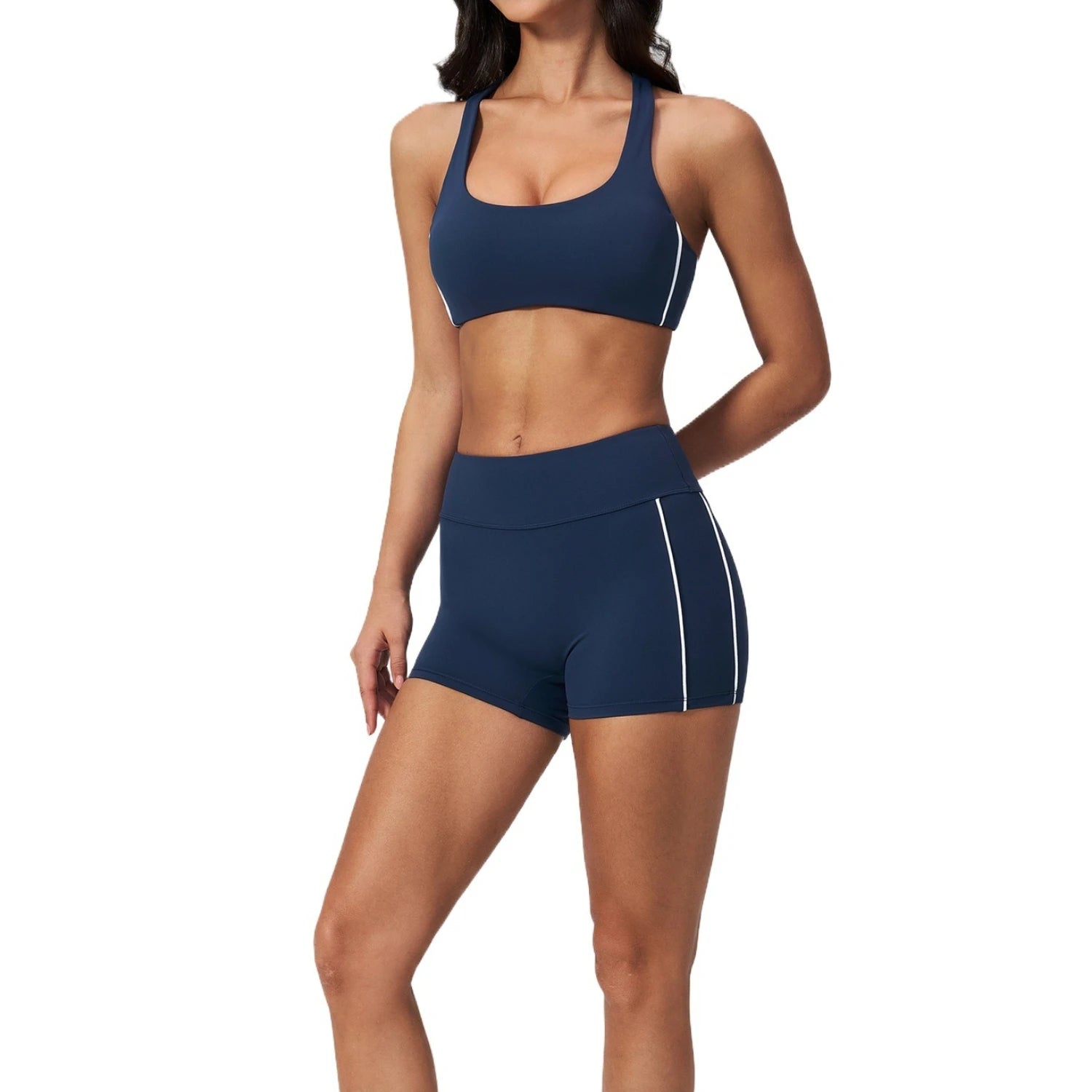 Customizable Yoga Hip Lift Tight Fitness Two-Piece Set | Custom Logo
