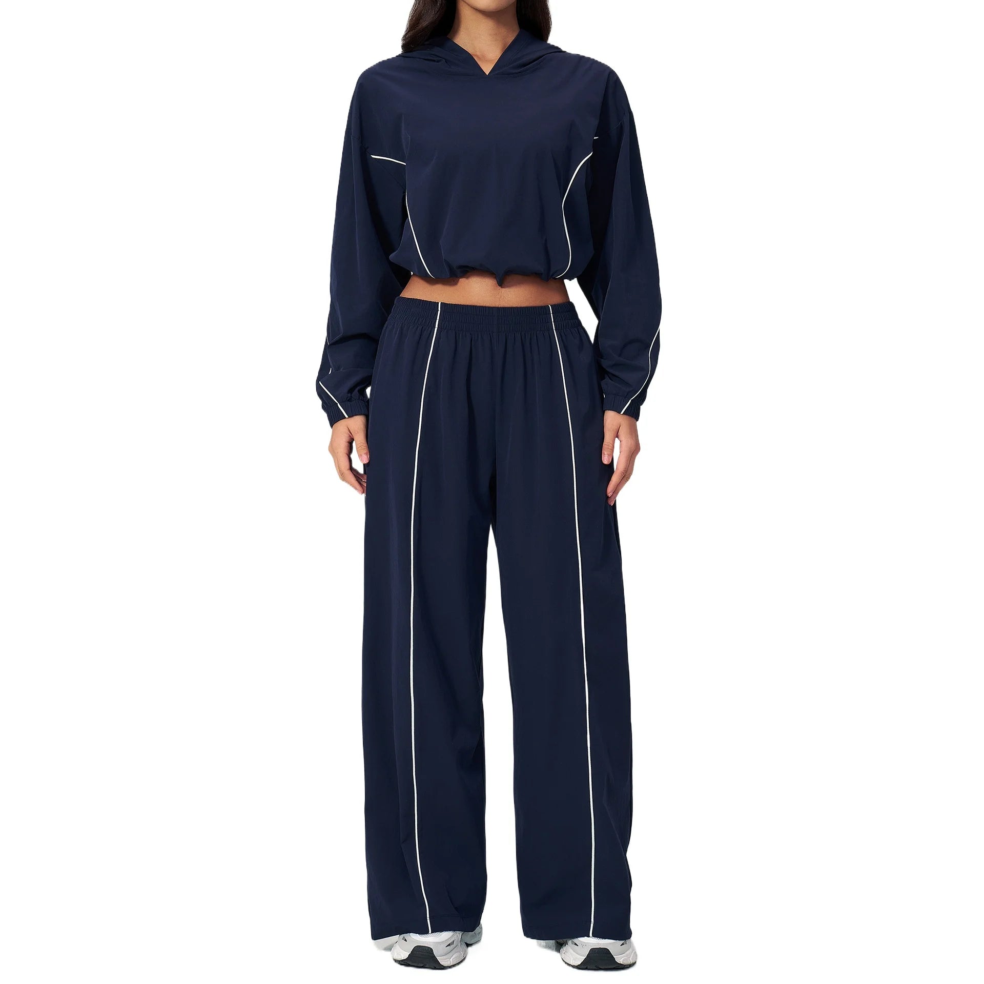 Custom LOGO women's outdoor cool sunscreen sportswear UV protection quick-drying hoodie trousers two-piece set