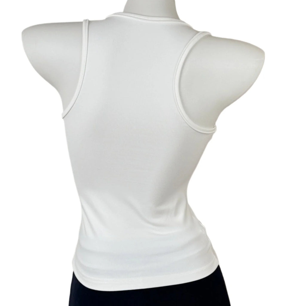Custom LOGO women's Spice Girls tight-fitting high-elastic square-collar I-shaped vest fitness quick-drying sports short top