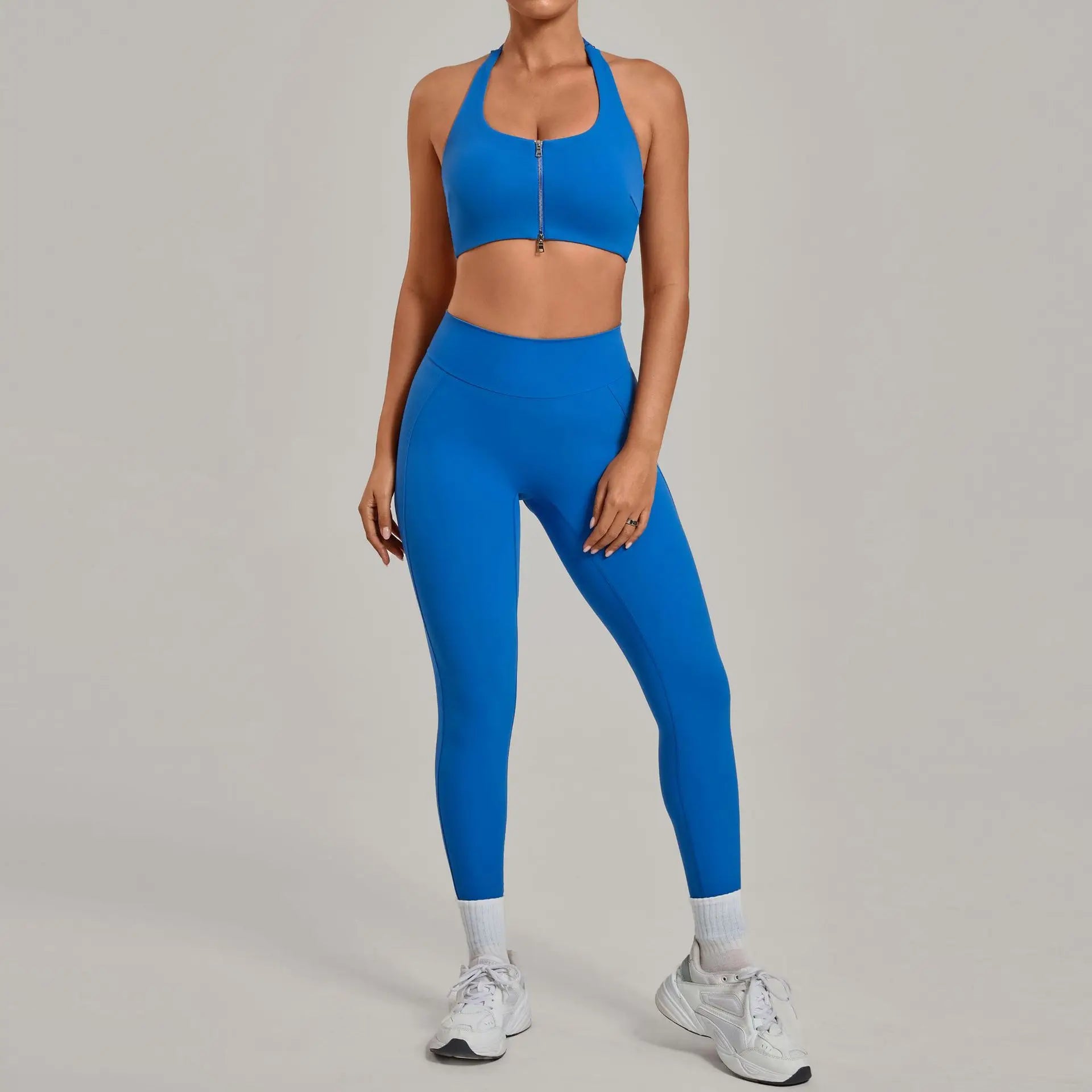 Customizable Nude Hip Lift Sports Zipper Set | Custom Logo