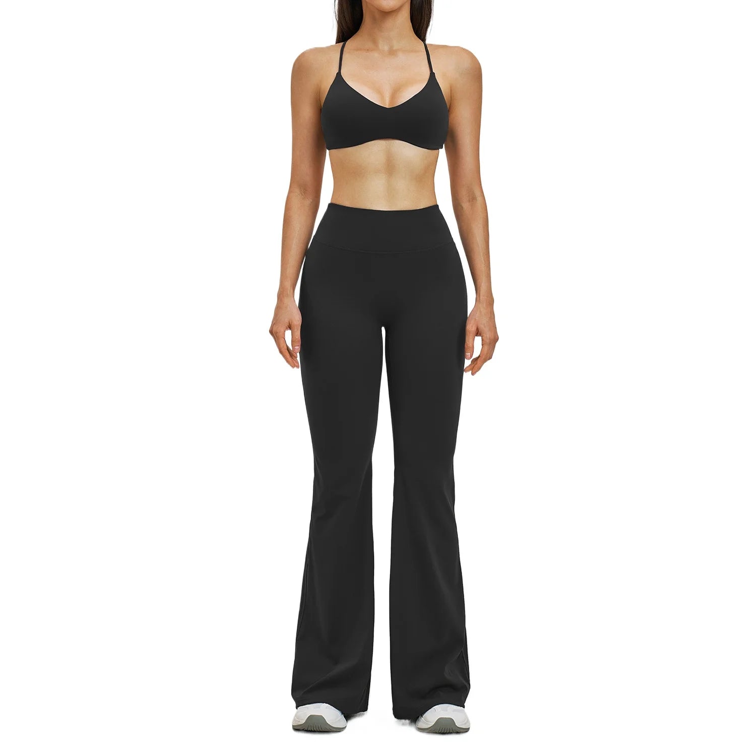 Custom LOGO Women's Skinny Back Yoga Fashion Micro Fitness Sports Outdoor Running Fitness Wear Two-piece Set
