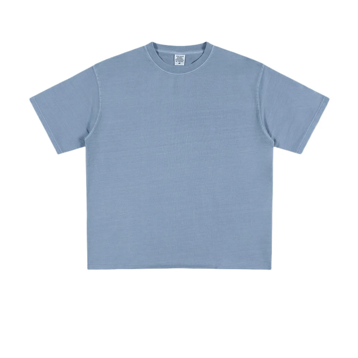 Custom LOGO men's summer short sleeves 260G shorts 410G heavy 100% cotton zip pocket loose edge washed old couple suit