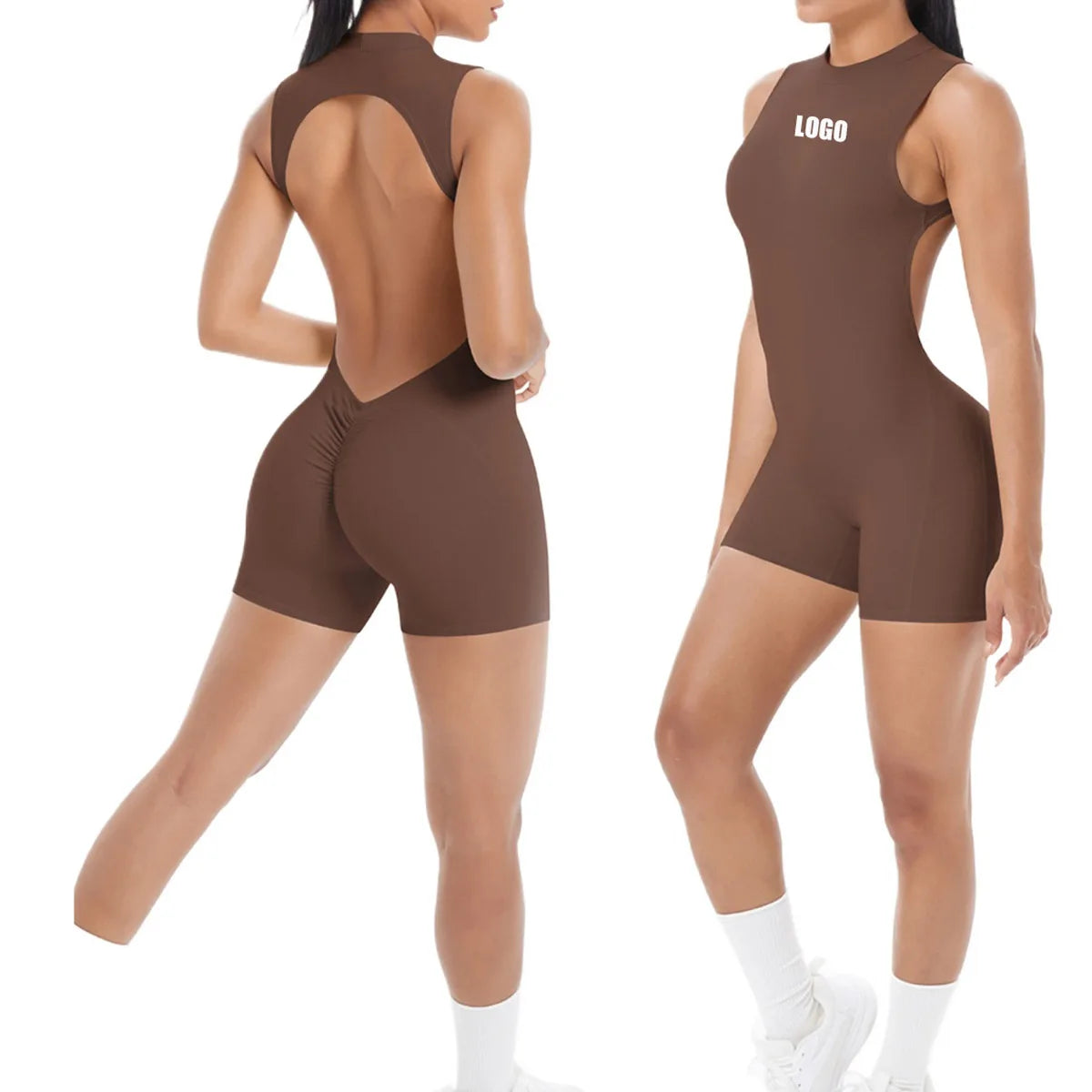 Customizable Beautiful Back Pleats Hip Lift Onesie | Custom Logo