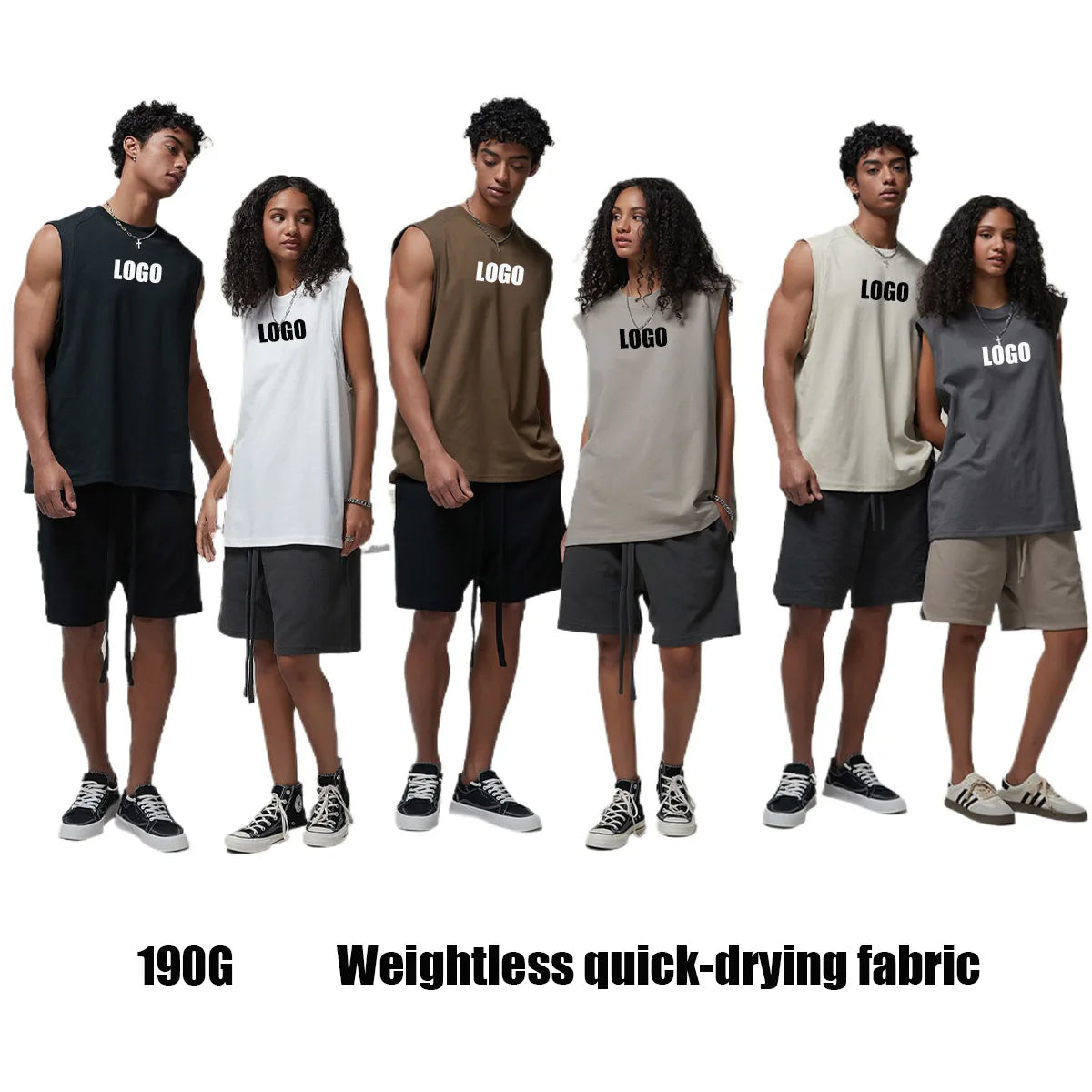 Custom LOGO women's 2026 summer new 190G zero-feeling quick-drying cotton polyester basketball sports fitness vest couple vest