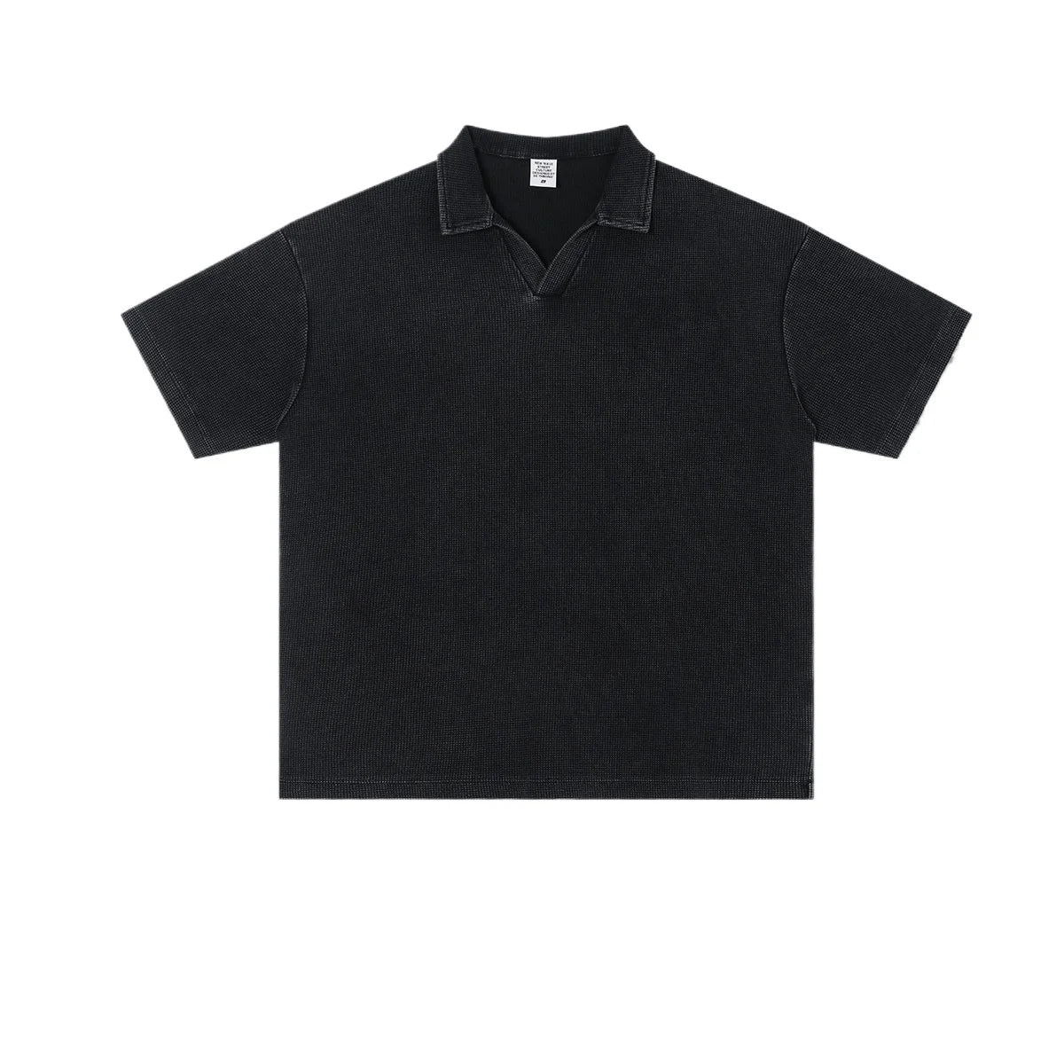 Custom LOGO Men's Summer 235G American Waffle Wash Fade Old Cotton Polyester Boxy Short Wide Shoulder Short Sleeve T-ShirtCustomizable High Quality Skinny Short Sleeve T-Shirt | Custom Logo