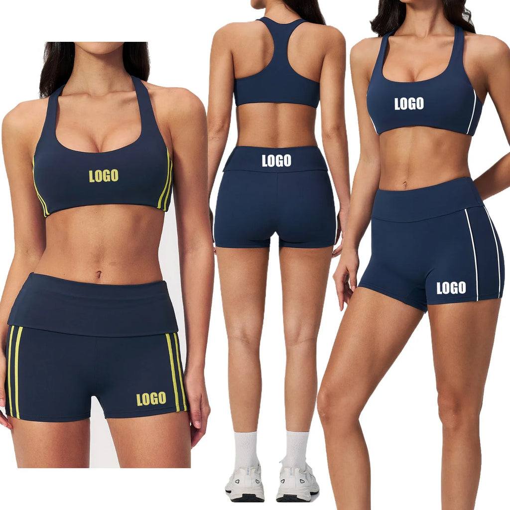 Customizable Yoga Hip Lift Tight Fitness Two-Piece Set | Custom Logo