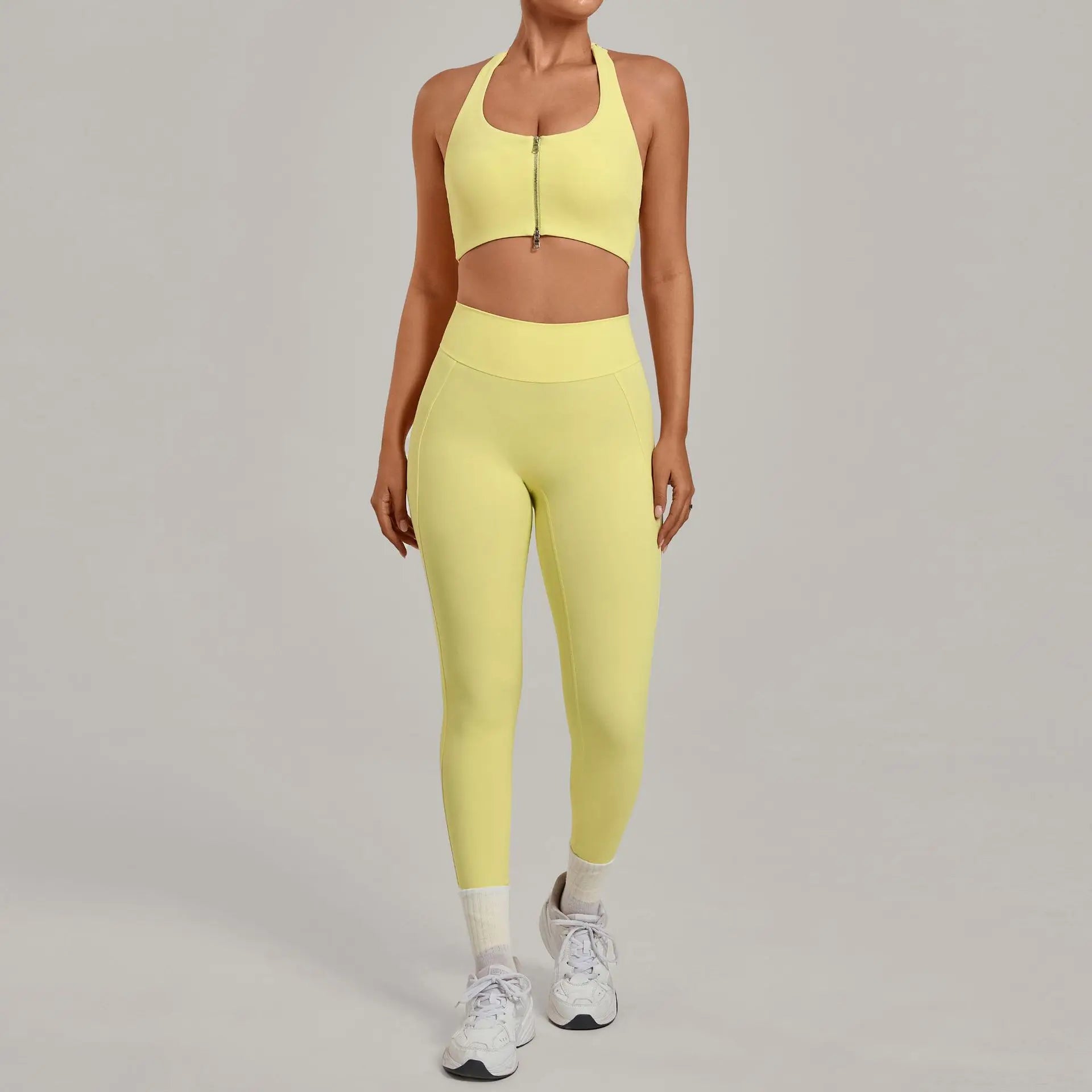 Customizable Nude Hip Lift Sports Zipper Set | Custom Logo