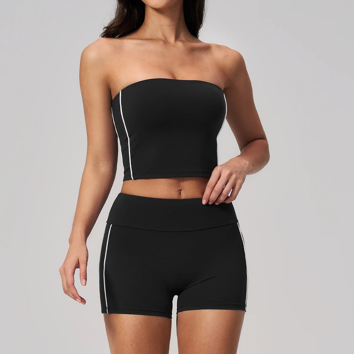 Customizable Yoga With Chest Pad Sports Two-Piece Set | Custom Logo