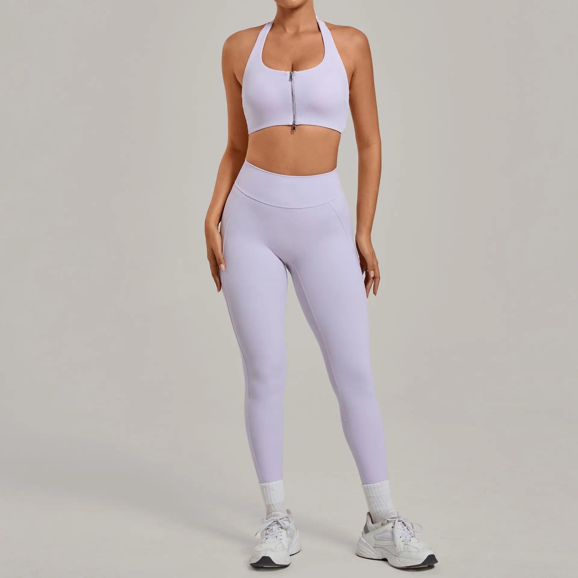 Customizable Nude Hip Lift Sports Zipper Set | Custom Logo