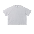 Custom LOGO Men's Summer 235G American Waffle Wash Fade Old Cotton Polyester Boxy Short Wide Shoulder Short Sleeve T-ShirtCustomizable High Quality Skinny Short Sleeve T-Shirt | Custom Logo