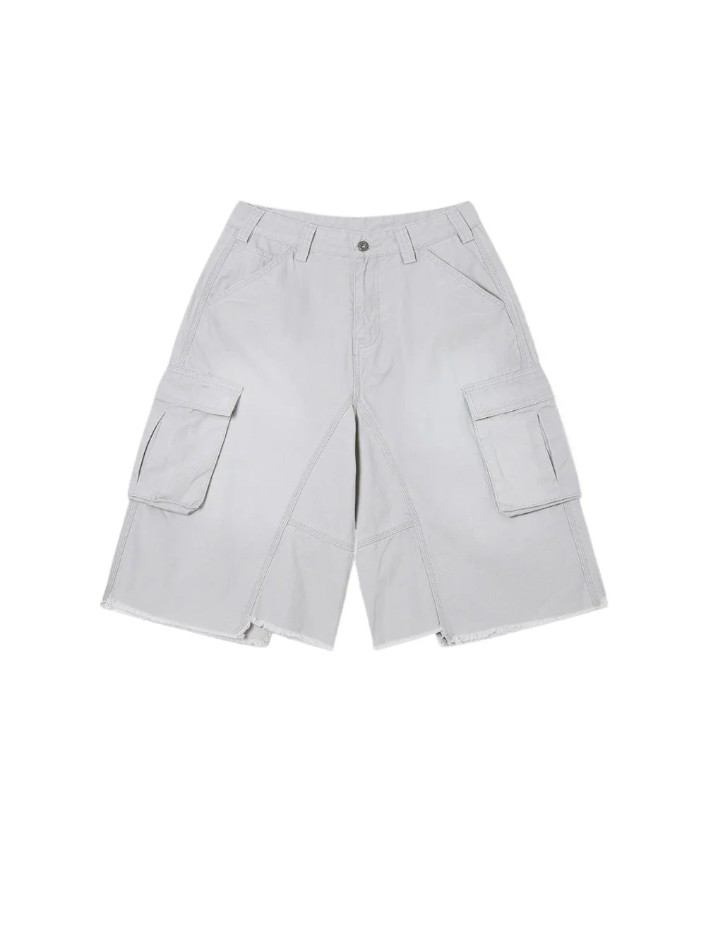 Custom LOGO men's 310G heavy 100% cotton summer American street multi-pocket retro washed old loose tooling seven-point shorts