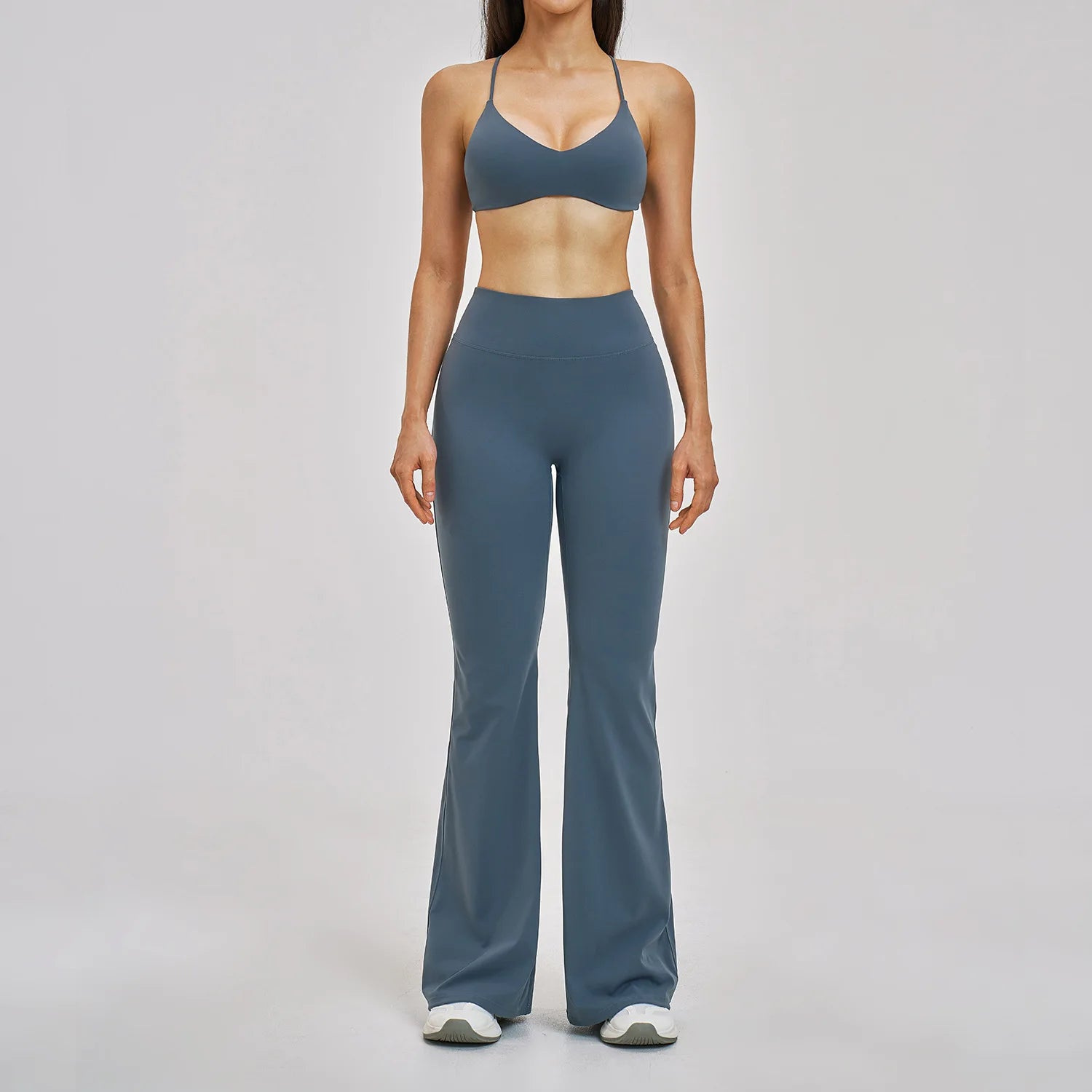 Custom LOGO Women's Skinny Back Yoga Fashion Micro Fitness Sports Outdoor Running Fitness Wear Two-piece Set