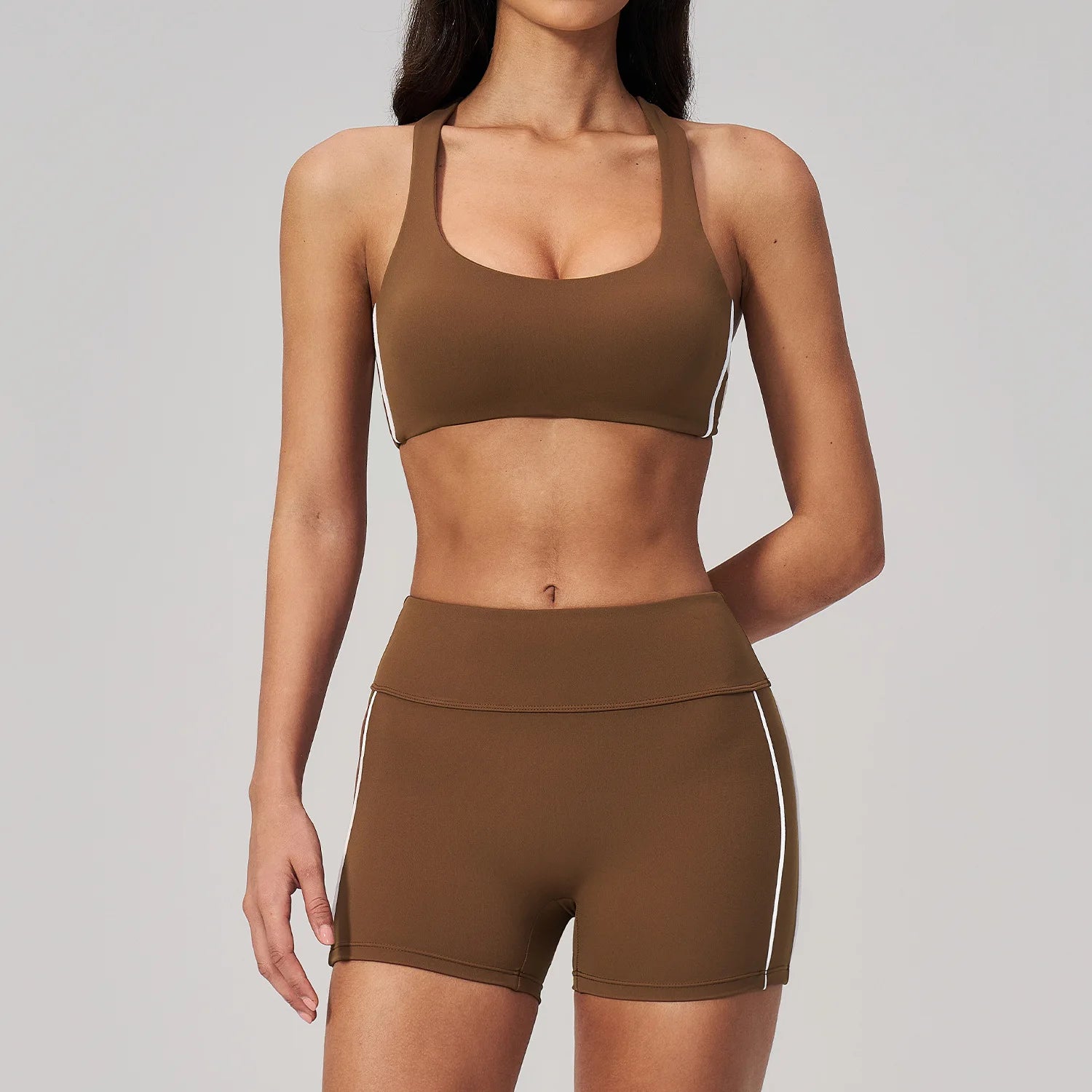 Customizable Yoga Hip Lift Tight Fitness Two-Piece Set | Custom Logo