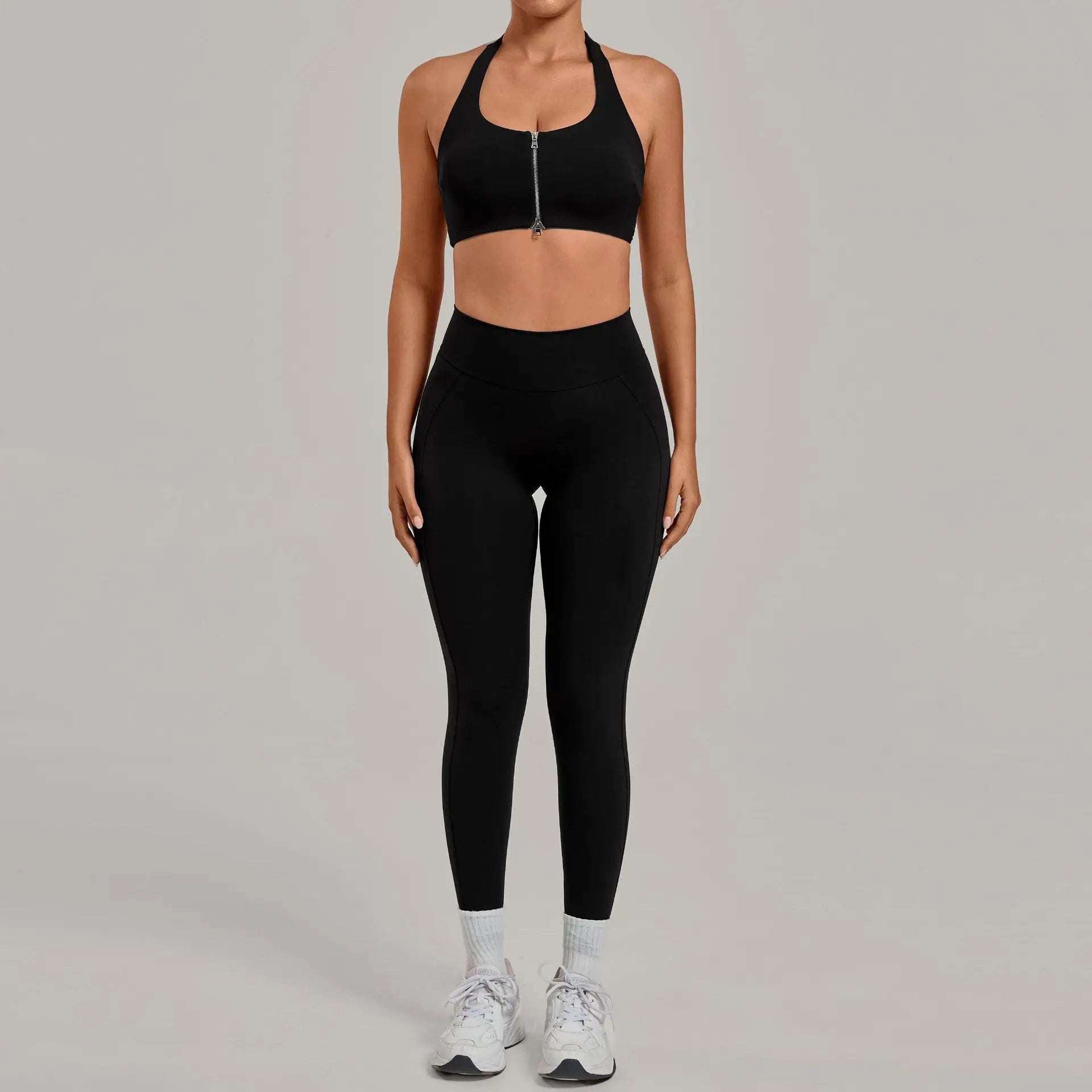 Customizable Nude Hip Lift Sports Zipper Set | Custom Logo