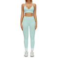 Custom LOGO seamless tight-fitting Yu suit quick-drying fitness suit outdoor running sports vest trousers two-piece set