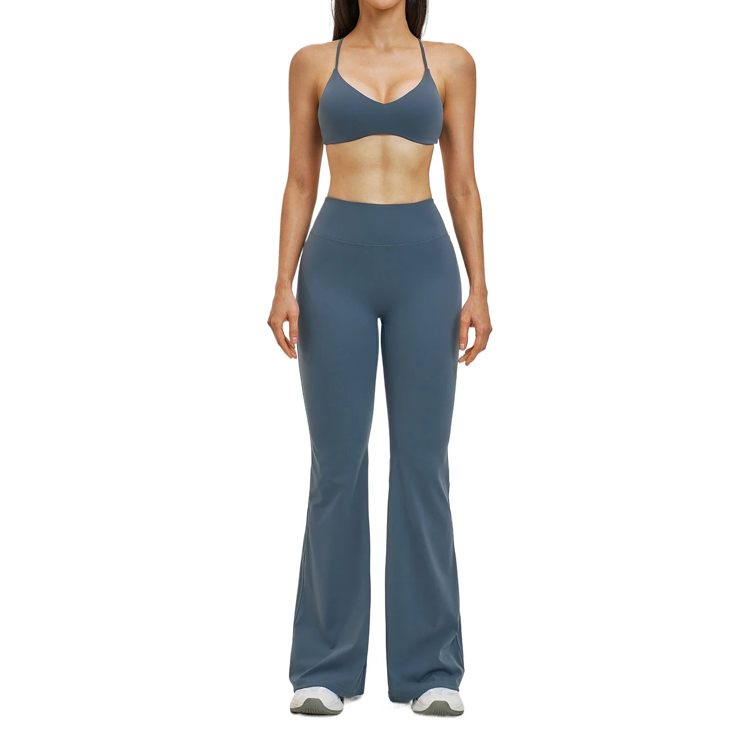 Custom LOGO Women's Skinny Back Yoga Fashion Micro Fitness Sports Outdoor Running Fitness Wear Two-piece Set