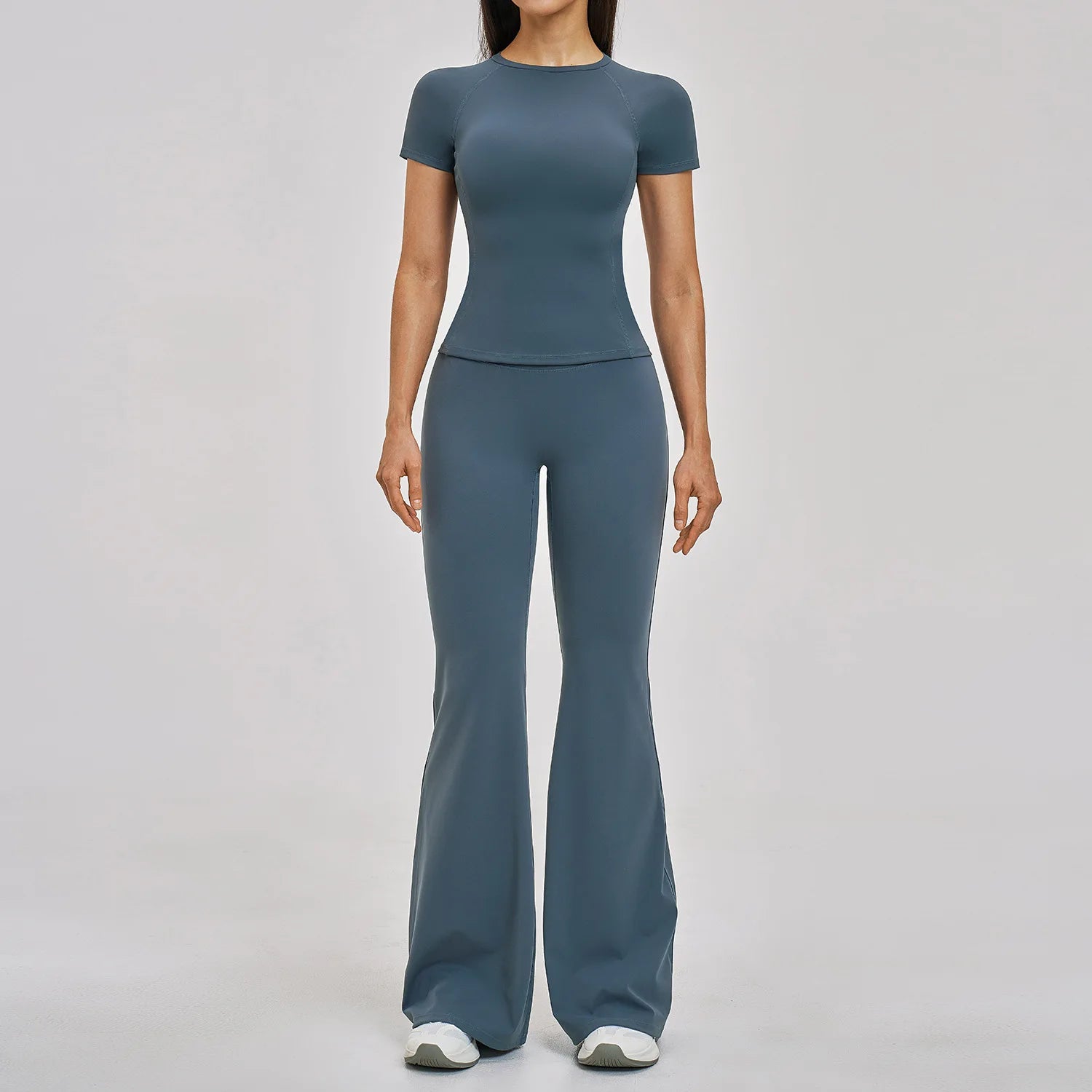 Custom LOGO women's spring and summer new slim-fit quick-drying sports suit casual sports running fitness two-piece set