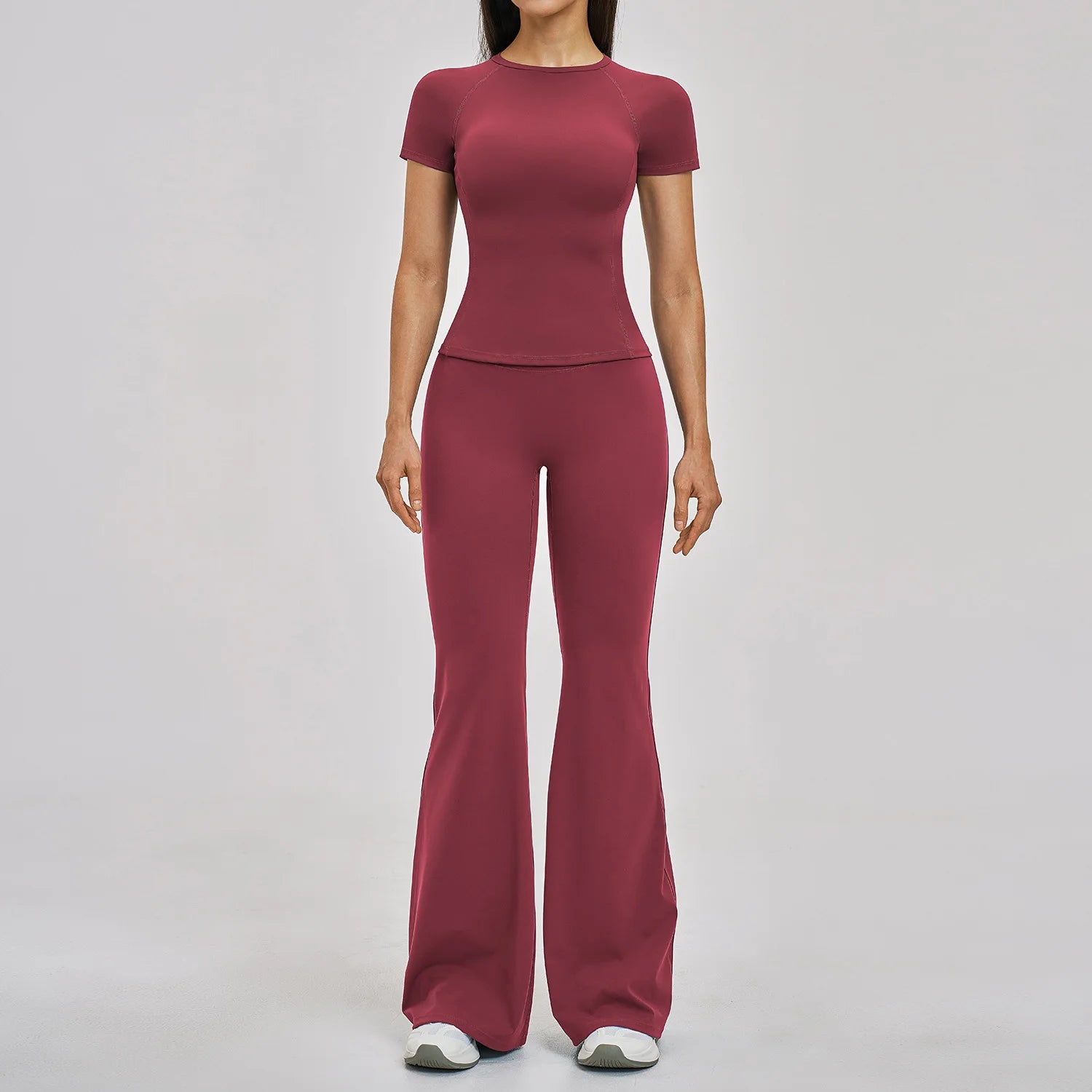 Custom LOGO women's spring and summer new slim-fit quick-drying sports suit casual sports running fitness two-piece set