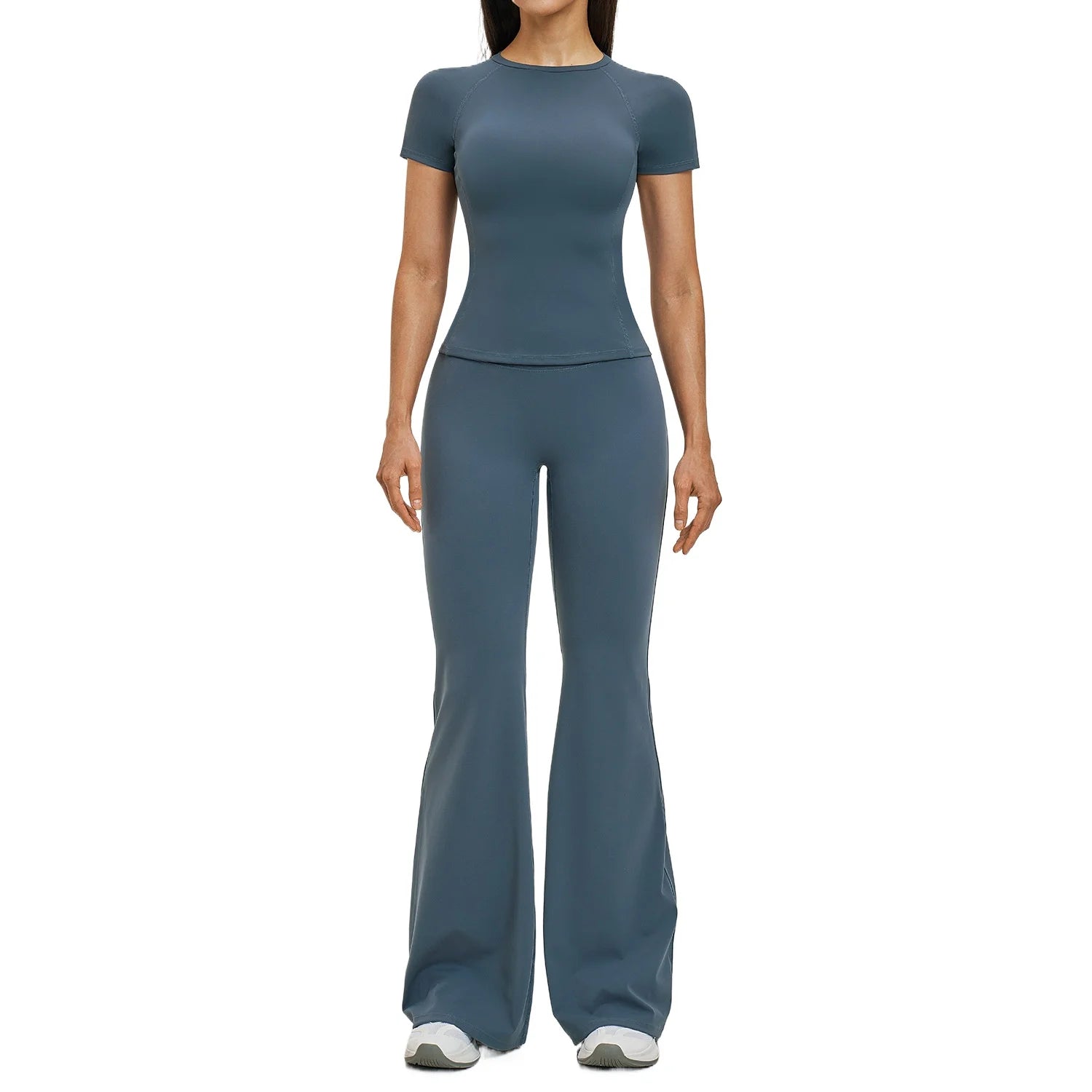 Custom LOGO women's spring and summer new slim-fit quick-drying sports suit casual sports running fitness two-piece set