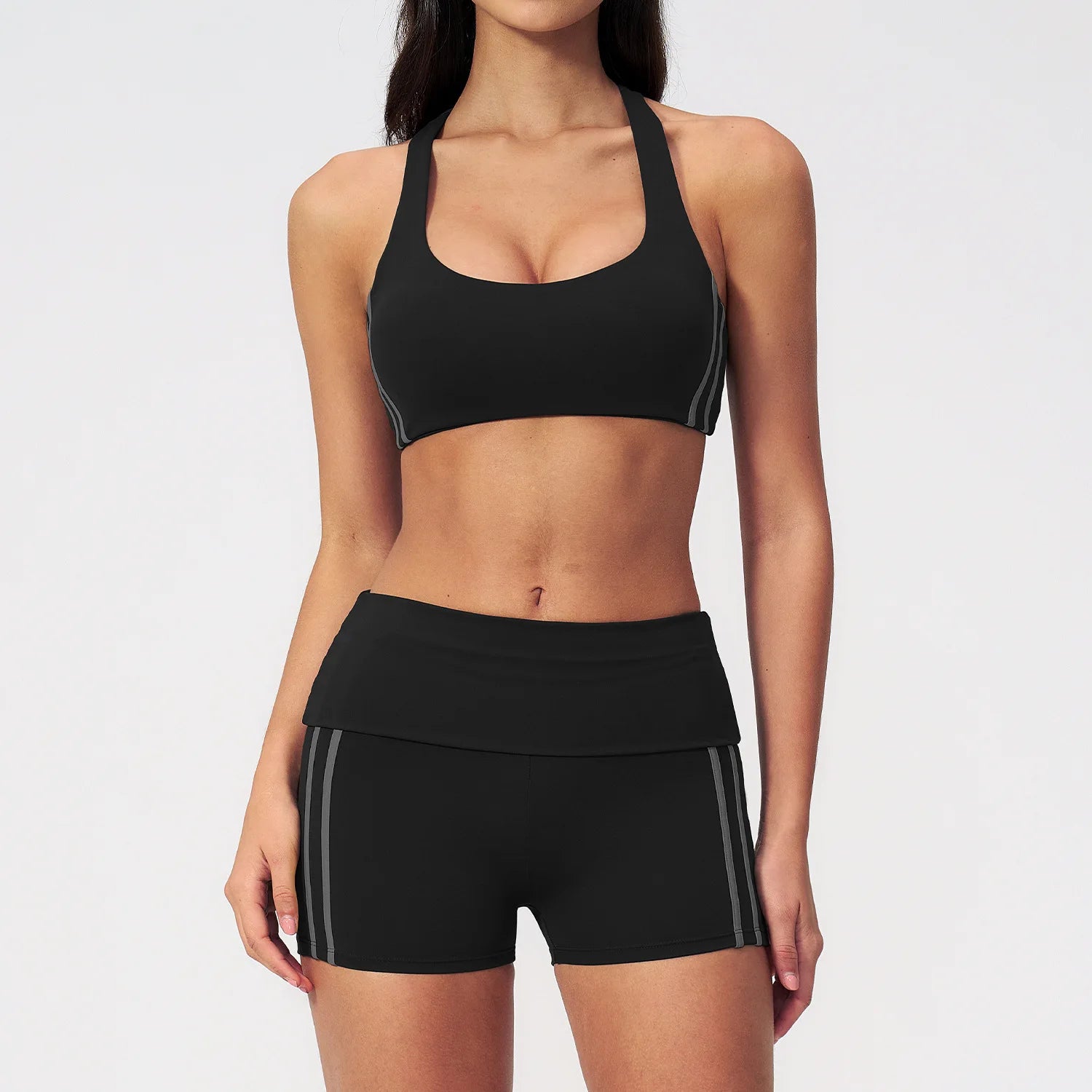 Customizable Yoga Hip Lift Tight Fitness Two-Piece Set | Custom Logo