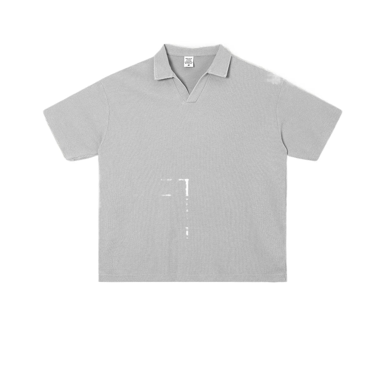 Custom LOGO Men's Summer 235G American Waffle Wash Fade Old Cotton Polyester Boxy Short Wide Shoulder Short Sleeve T-ShirtCustomizable High Quality Skinny Short Sleeve T-Shirt | Custom Logo