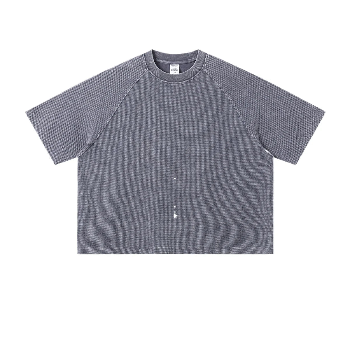 Custom LOGO Men's Summer 235G American Waffle Wash Fade Old Cotton Polyester Boxy Short Wide Shoulder Short Sleeve T-ShirtCustomizable High Quality Skinny Short Sleeve T-Shirt | Custom Logo