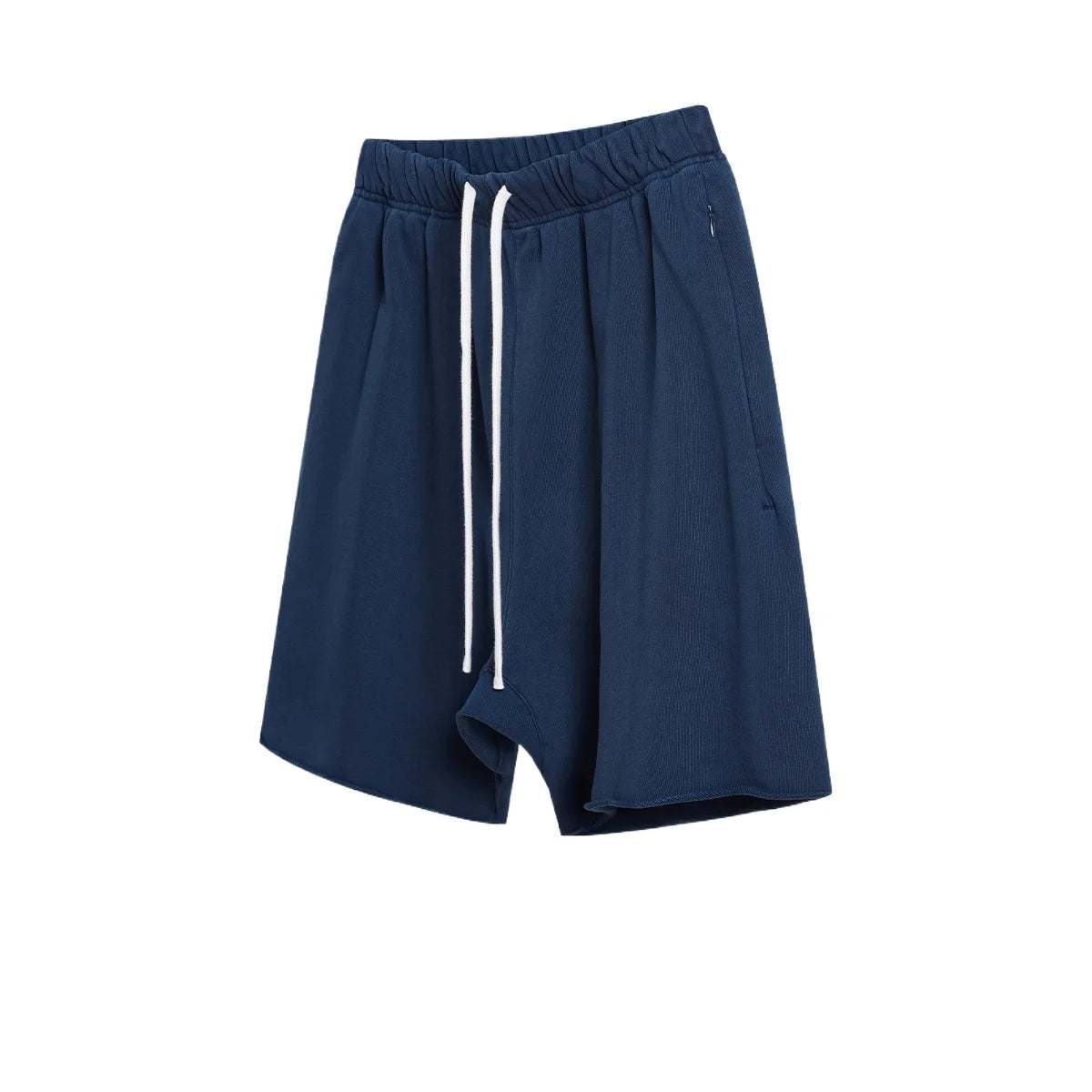 Custom LOGO men's summer short sleeves 260G shorts 410G heavy 100% cotton zip pocket loose edge washed old couple suit