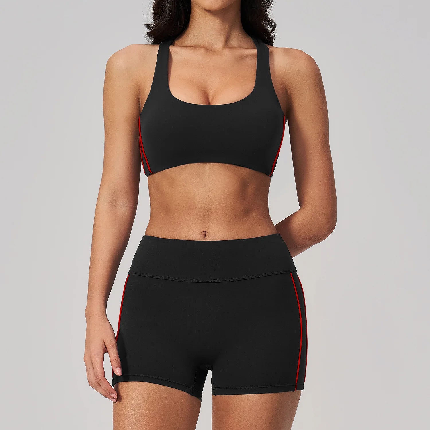 Customizable Yoga Hip Lift Tight Fitness Two-Piece Set | Custom Logo