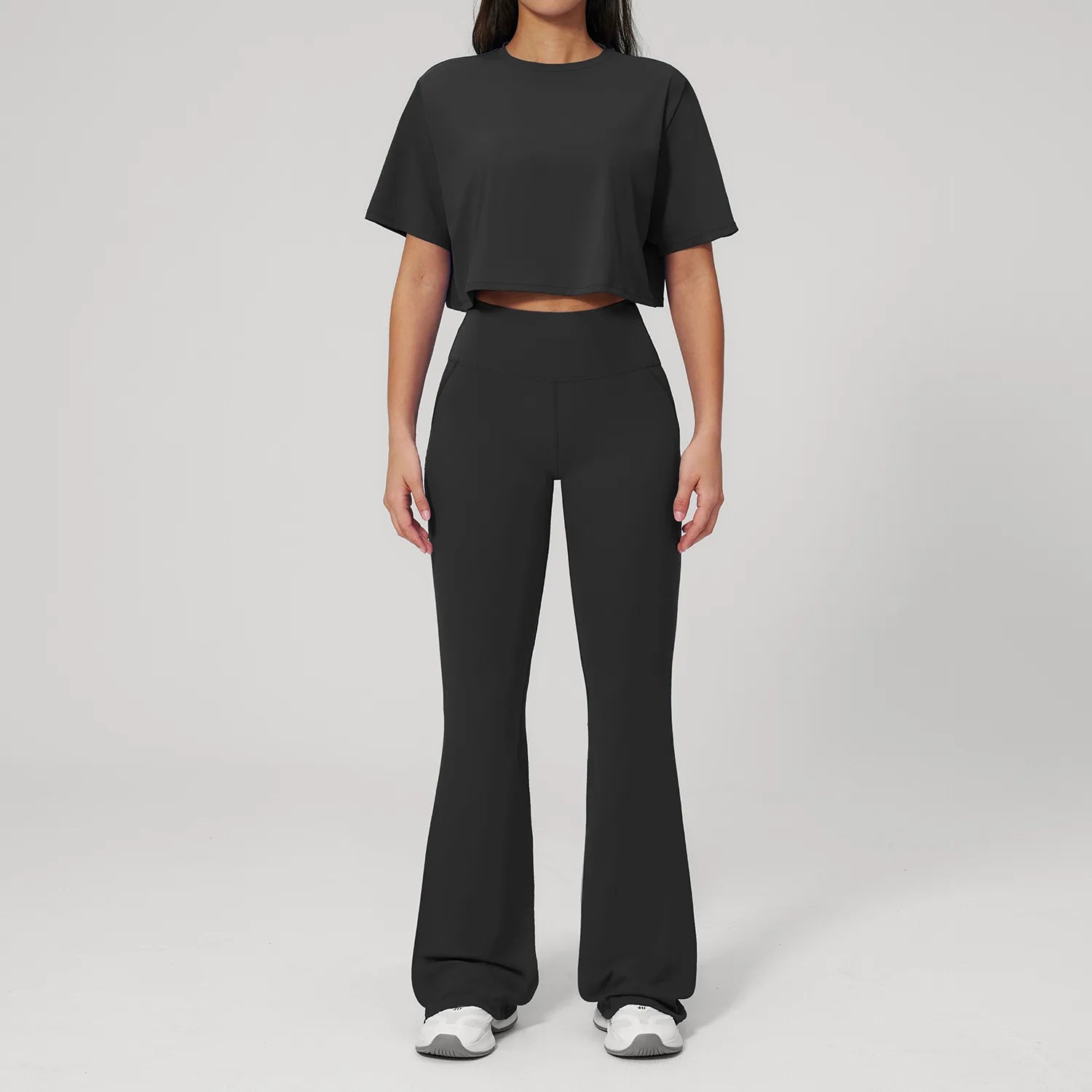 Custom LOGO women's yoga clothes, short sleeves, tight quick-drying trousers, fitness clothes, high-intensity sports suits